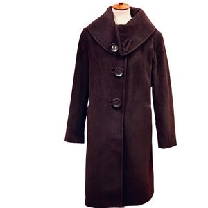 Dana Buchman Classic Vintage Style Chocolate Coat